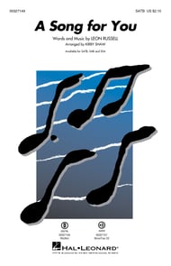 A Song for You SATB choral sheet music cover Thumbnail